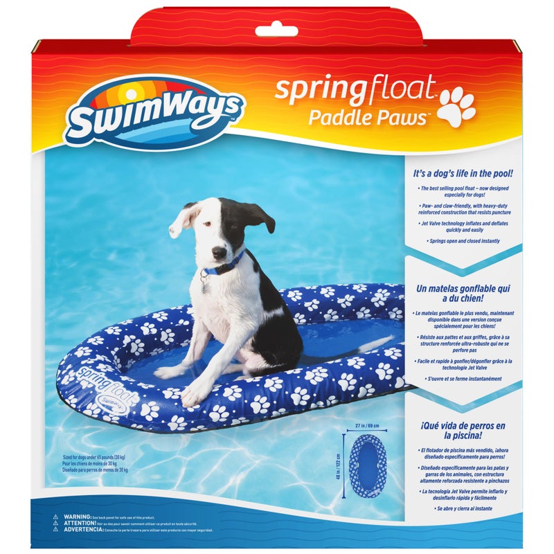 SwimWays طوف سباحة SwimWays Paddle Paws للكلاب، صغير (0-65 رطل) - Image 1